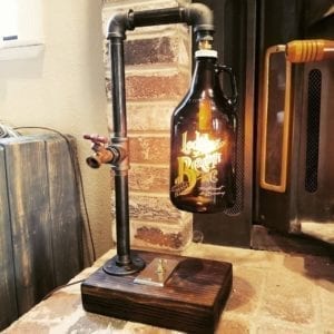 Custom Beer Glass Table Light Fixture | River Oak Woodworks